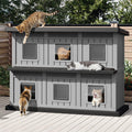 Weatherproof Insulated Outdoor Cat House E420