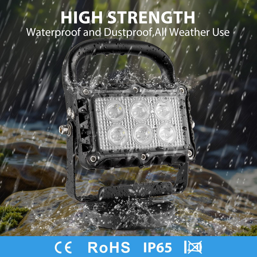 18W LED Work Light 2400 Lumens Aluminum Alloy Magnetic Portable Waterproof I80701
