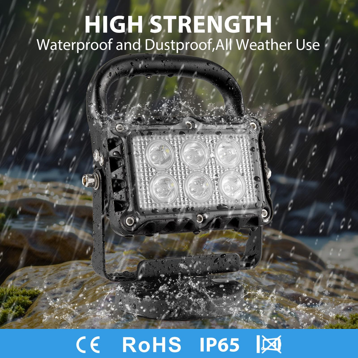18W LED Work Light 2400 Lumens Aluminum Alloy Magnetic Portable Waterproof I80701