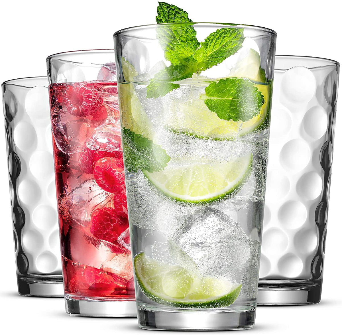 Set of 12 Stackable Drinking Glasses Y260
