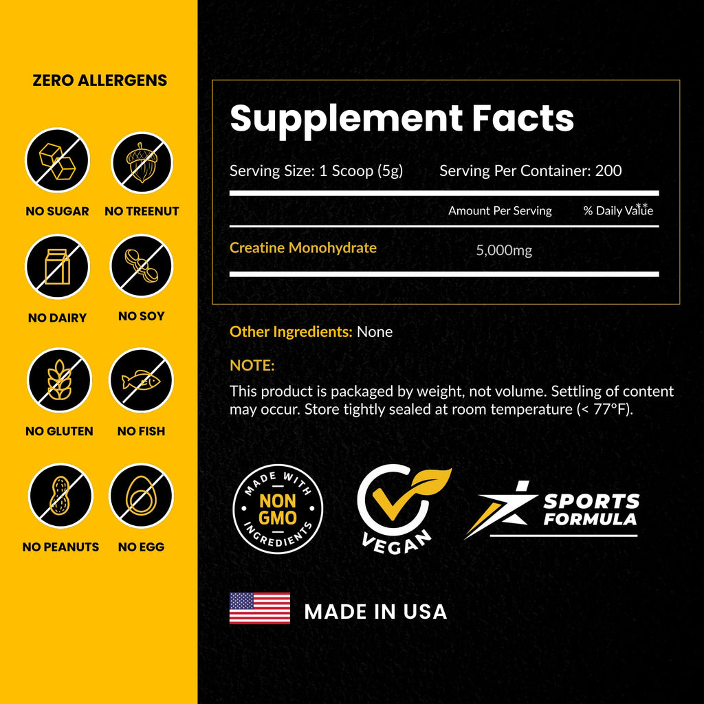 Micronized Creatine Monohydrate Powder 5G Per Serving 200 Servings W5915