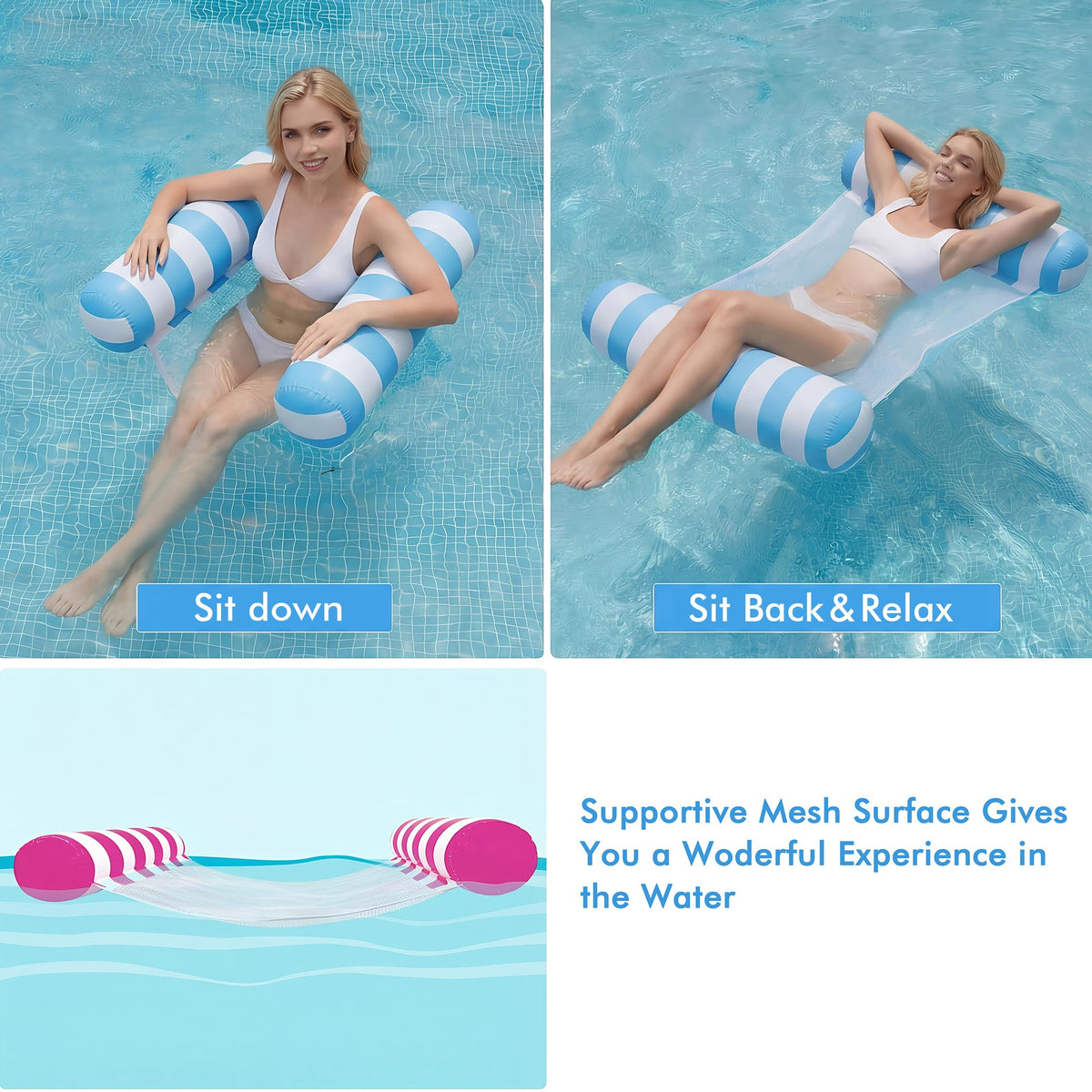 4 Pack Inflatable Pool Floats T8825