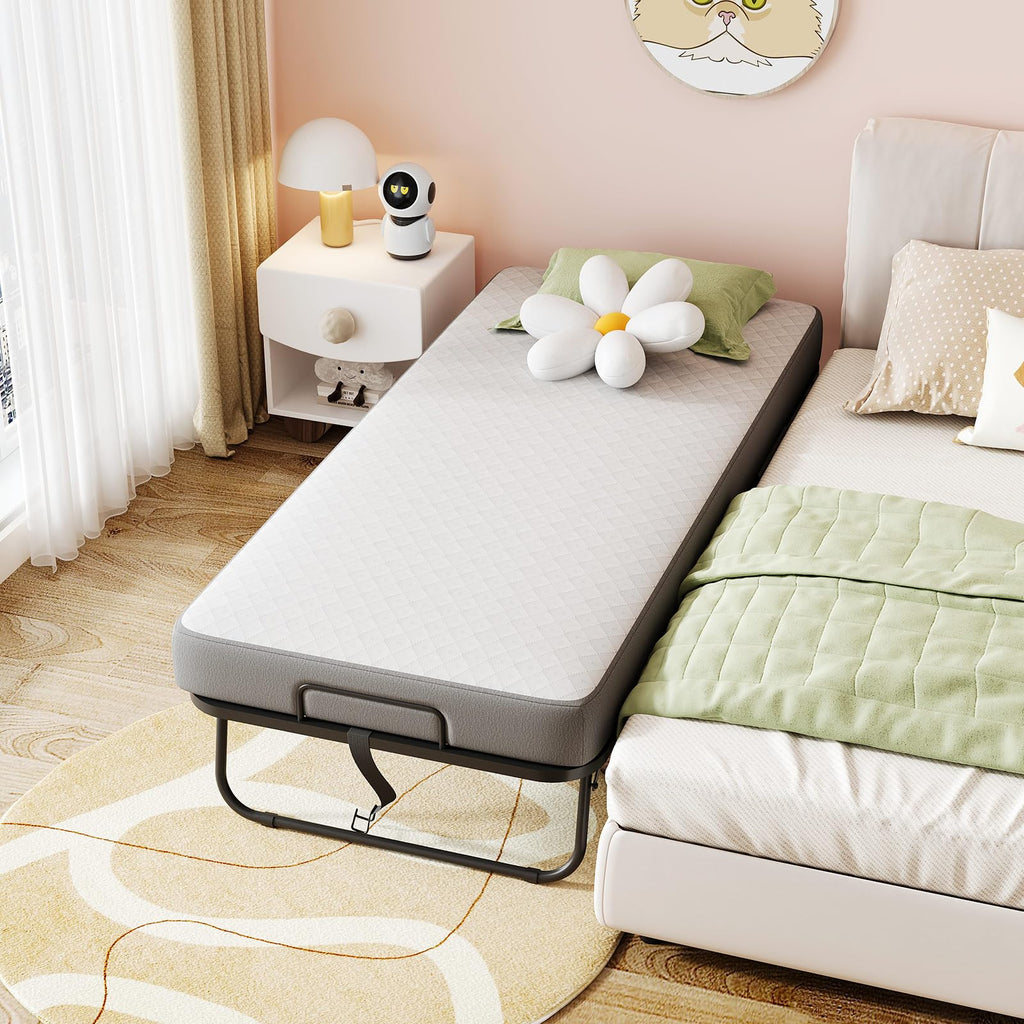 Folding Bed with Memory Foam Mattress U962