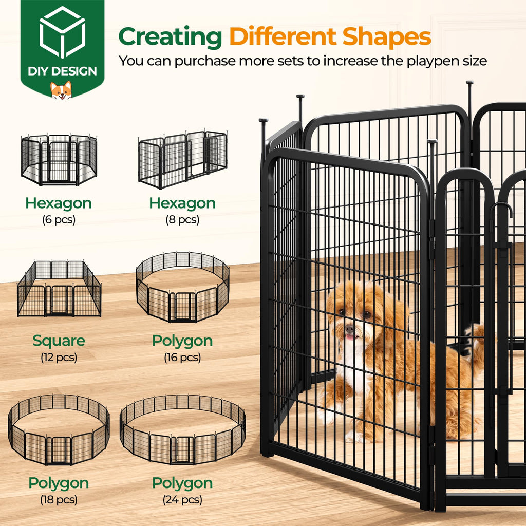 32 Inch 16 Panels Heavy Duty Dog Playpen Y473