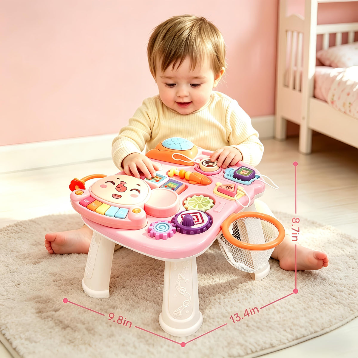 2-in-1 Baby Walker with Detachable Activity Center W633288