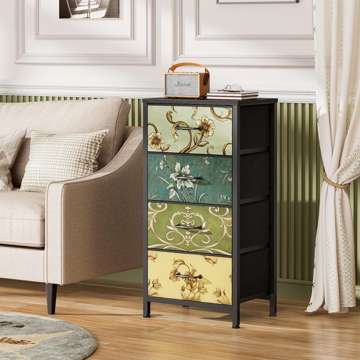 4 Drawer Fabric Dresser S415432
