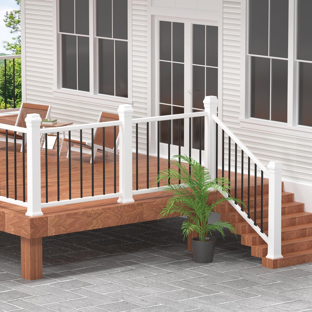 26" Black Aluminum Deck Balusters 120 Pack Q728706