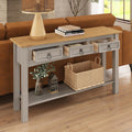 Solid Wood Console Table with 3 Drawers G698023