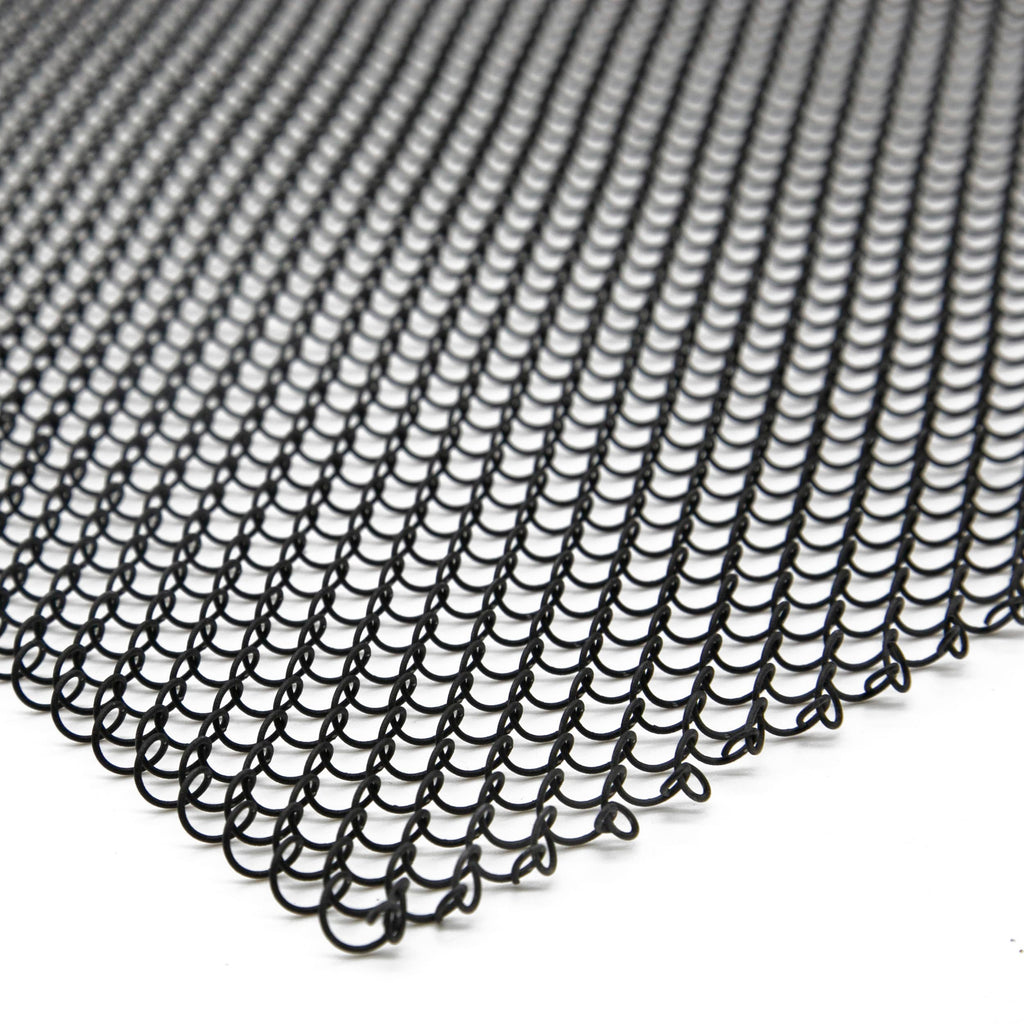 Black Matte Fireplace Mesh Screen Curtain P636