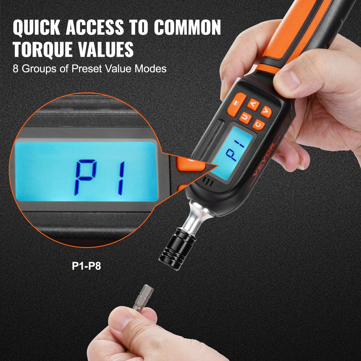 1/4" Drive Digital Torque Screwdriver with LCD, Bits & Case A790732