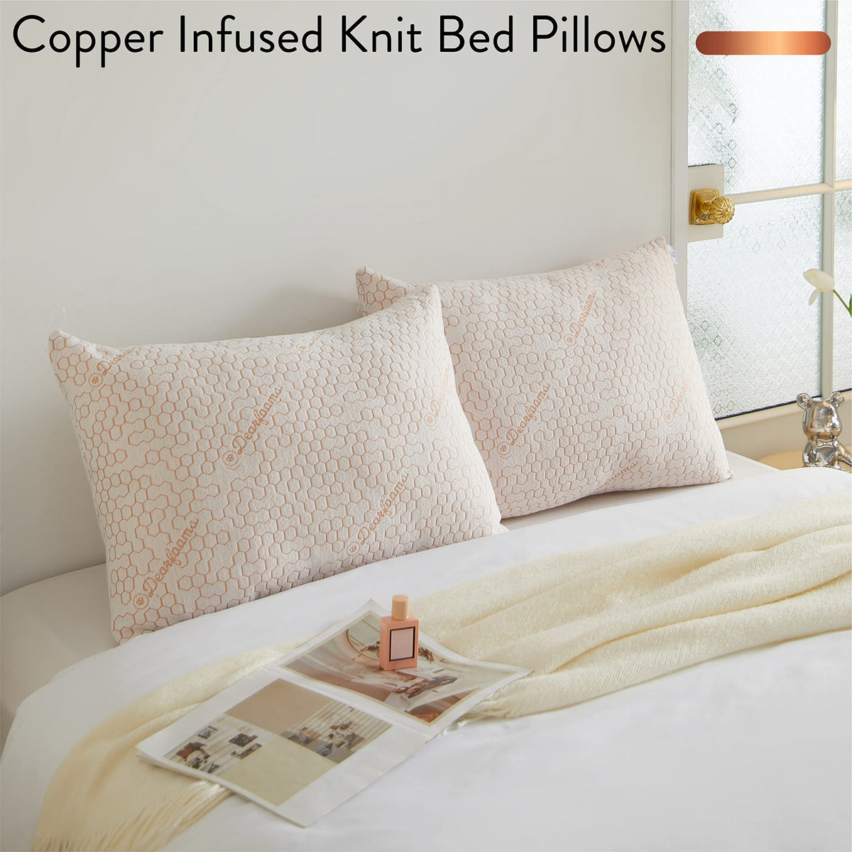 Down Alternative Pillows Set of 2 Standard Queen Size C5734