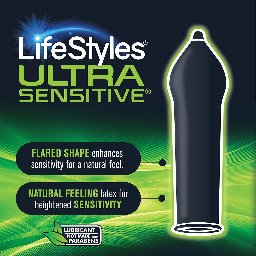 Ultra Sensitive Lubricated Latex Condoms, 12 Count P7405