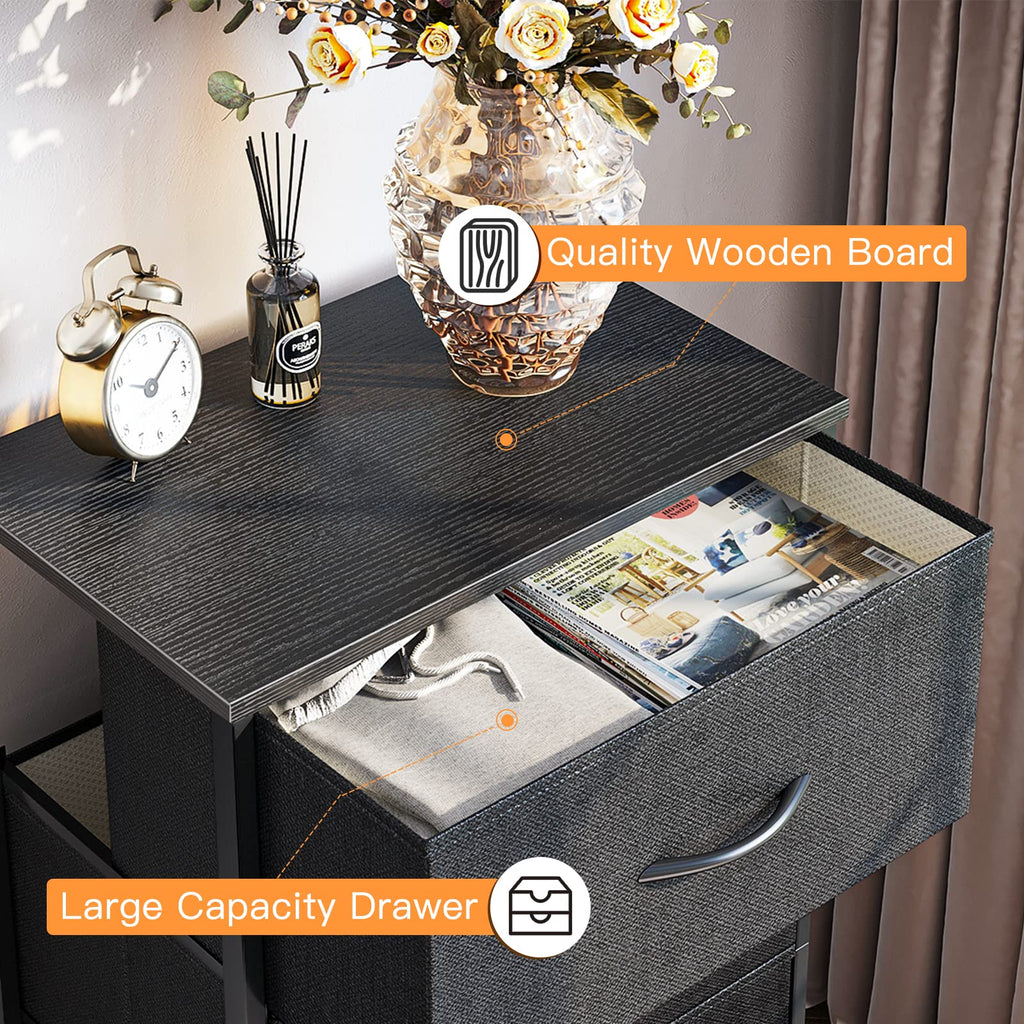 Black 4 Drawer Small Dresser J980