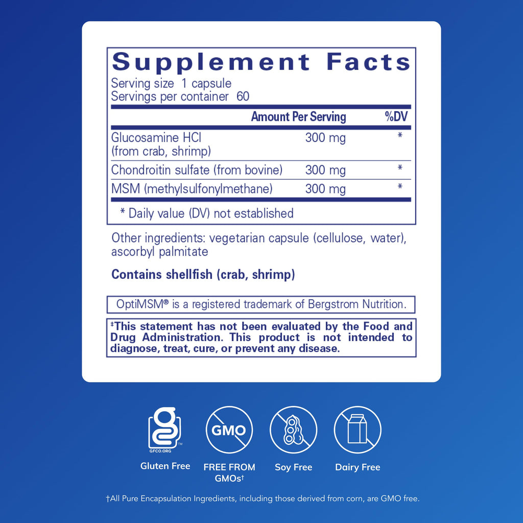Glucosamine Chondroitin with MSM, 60 Capsules H297