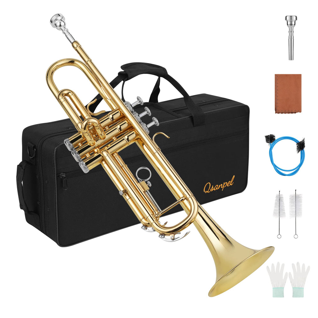 Gold Trumpet with Case, 7C Mouthpiece and Cleaning Kit Q65060