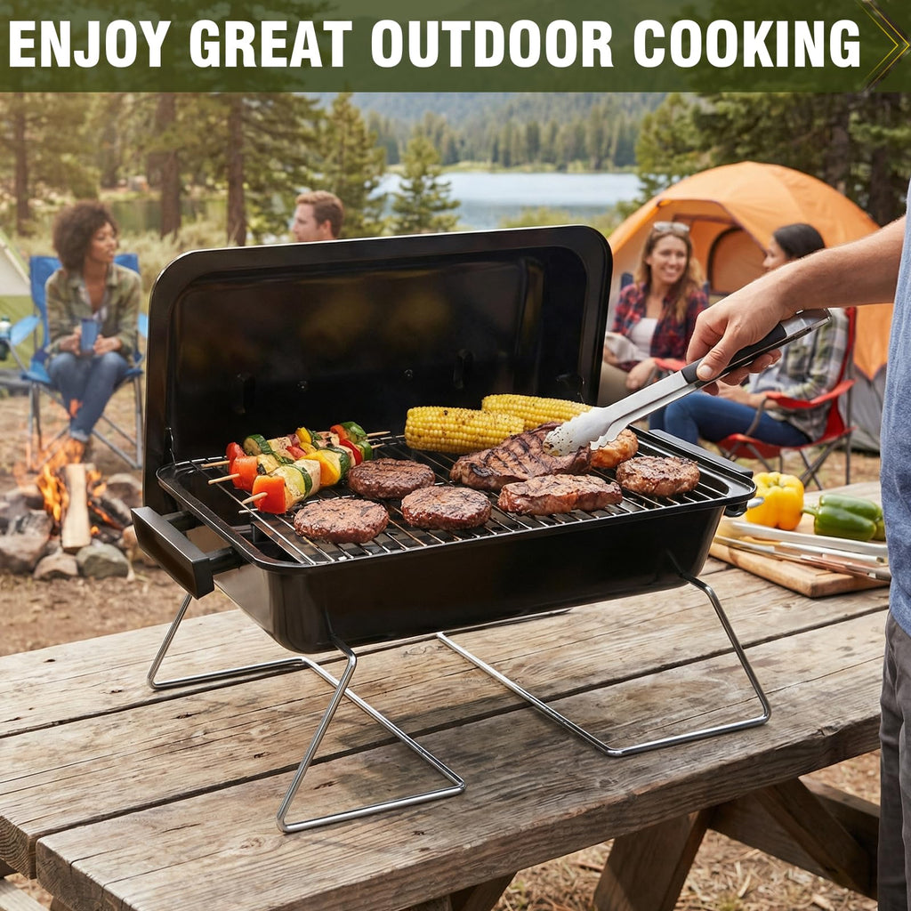 Portable Propane Gas Grill with Foldable Legs Q5938