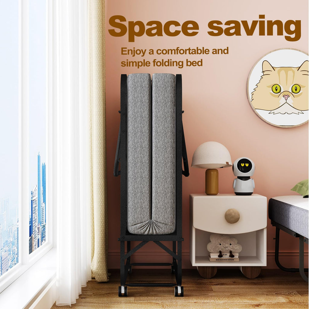 Folding Bed with Memory Foam Mattress U962