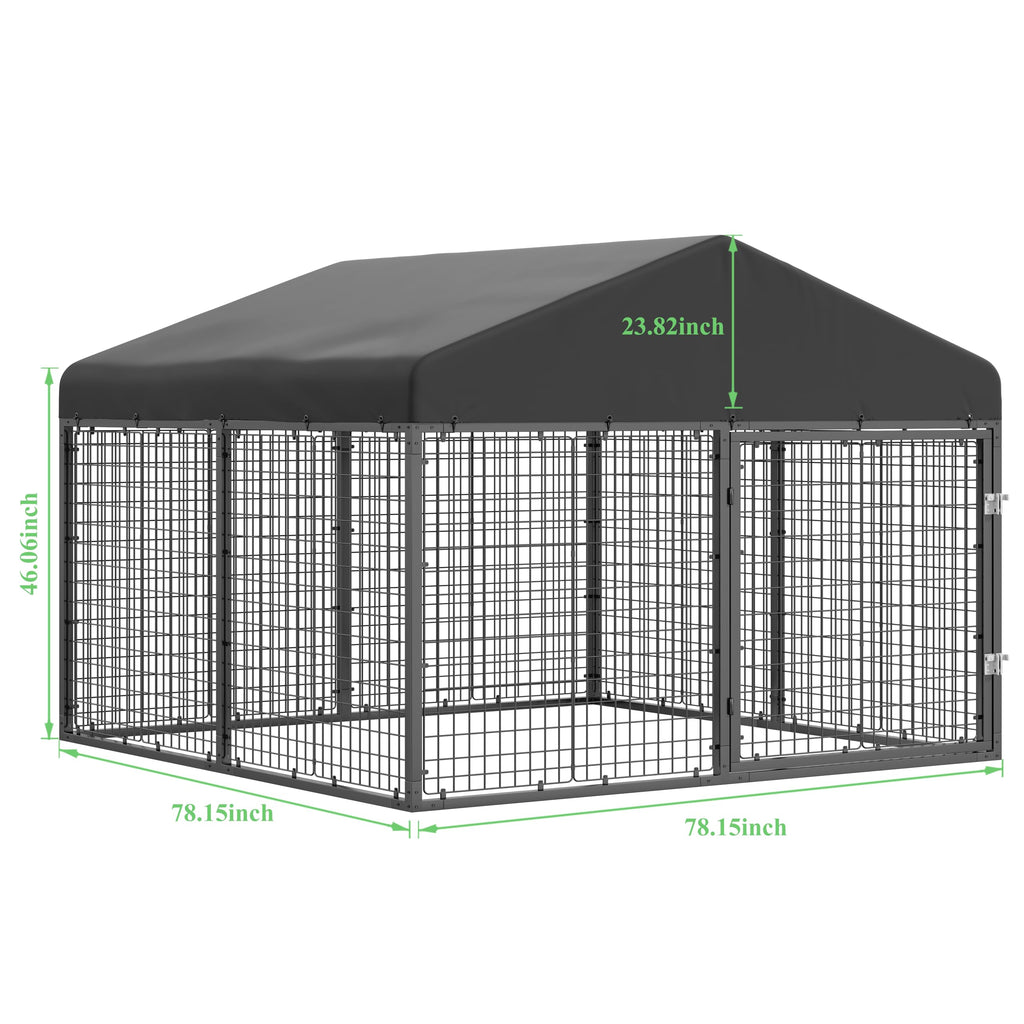 Large Outdoor Dog Enclosure with Roof E490