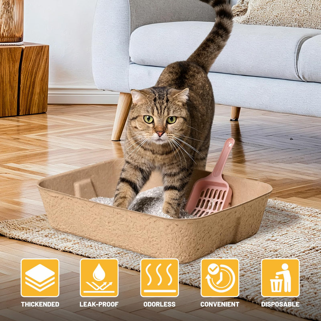 4 Pack Disposable Cardboard Cat Litter Boxes V79136