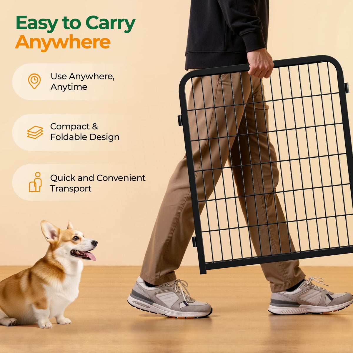 32 Inch 16 Panels Heavy Duty Dog Playpen Y473
