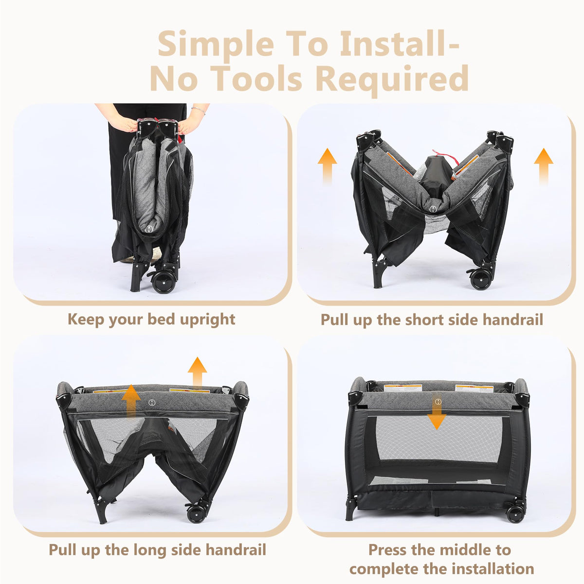4 in 1 Black Baby Playard O88546