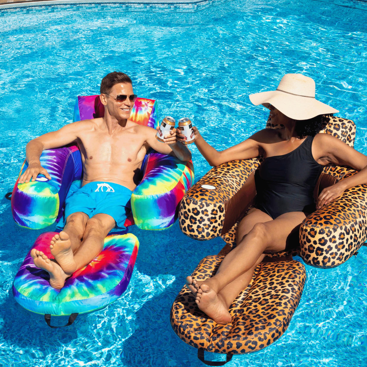 Inflatable Pool Lounger Floating Lounge Chair C1122
