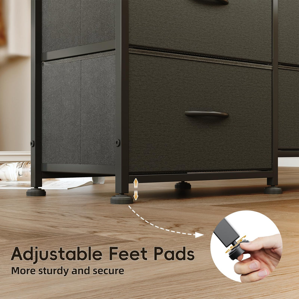 63 Inch 12 Drawer Black Dresser T154586