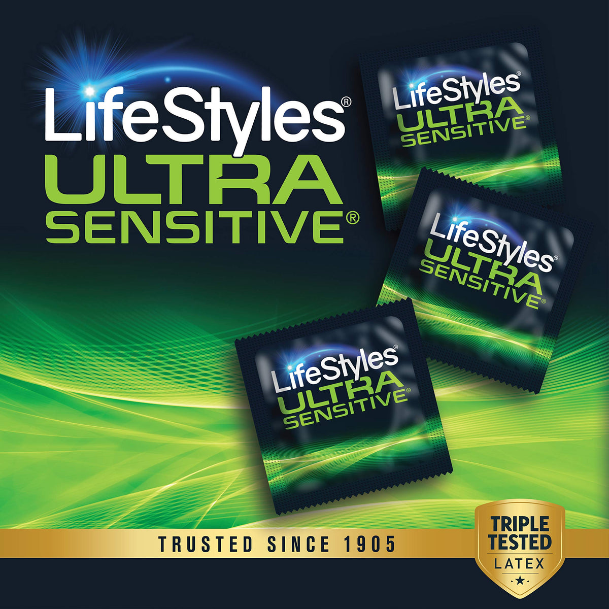 Ultra Sensitive Lubricated Latex Condoms, 12 Count P7405