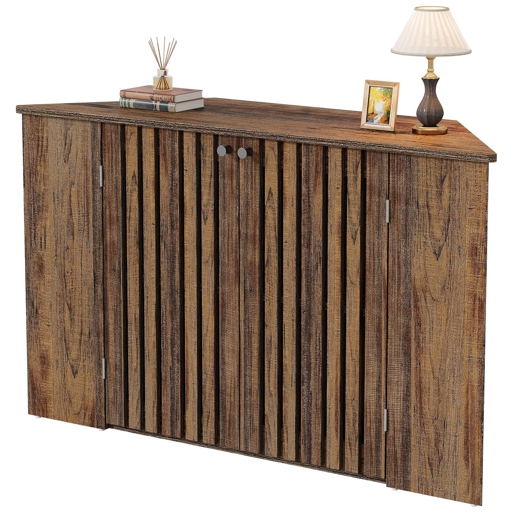 53" Farmhouse Corner TV Stand with Storage V4549