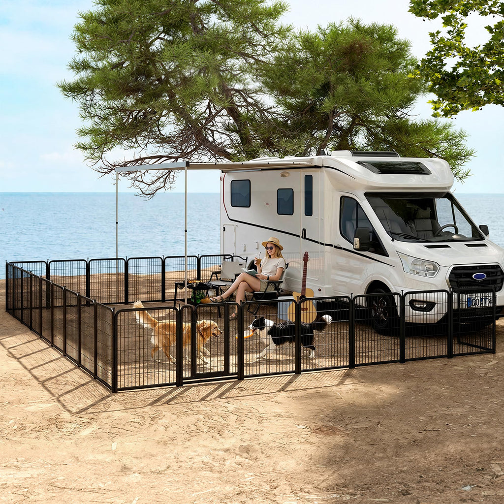 32 Inch 16 Panels Heavy Duty Dog Playpen Y473
